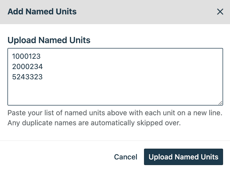 add named units