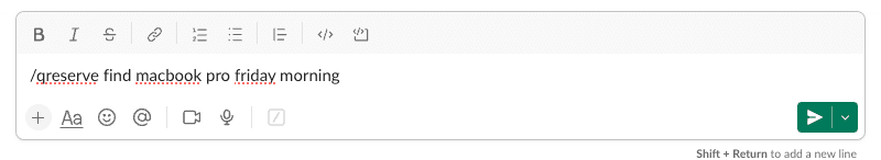 slack message avail
