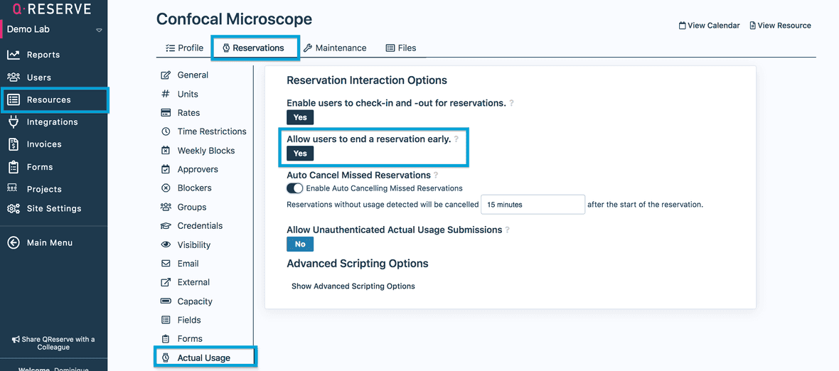 allow users to end early