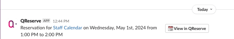 slack notification calendar booking