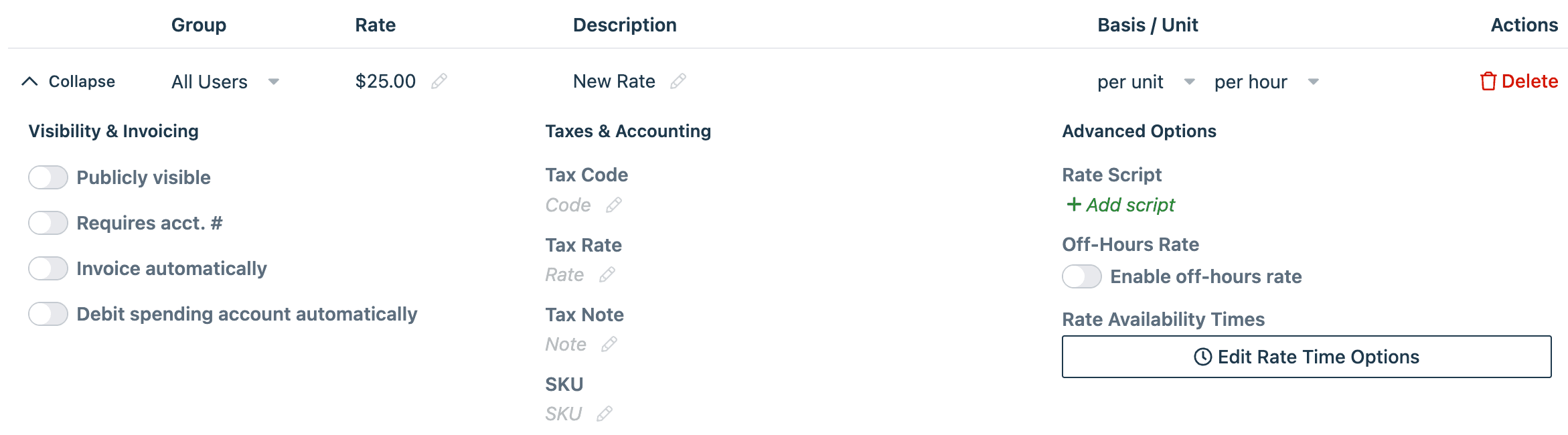 rate options sept 2025 UI