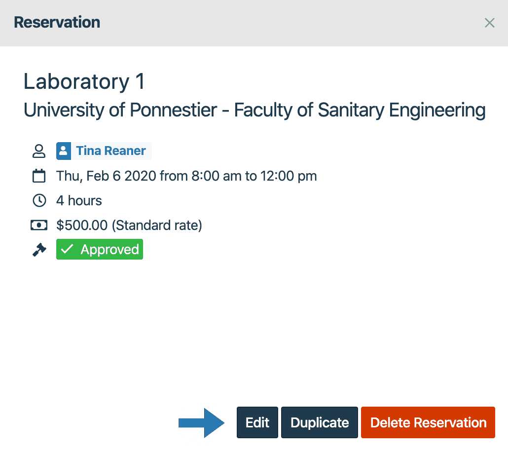 associate a reservation with a project