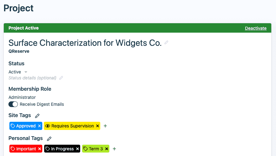 organize your project with tags