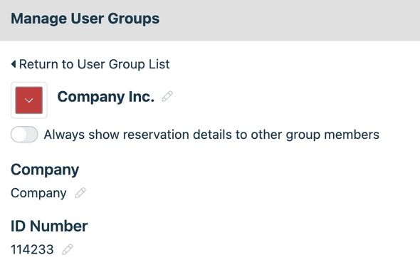 User Group Metadata Values