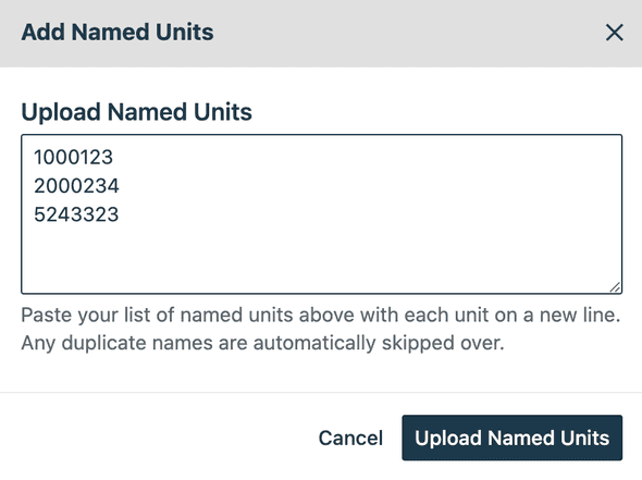 Adding named units