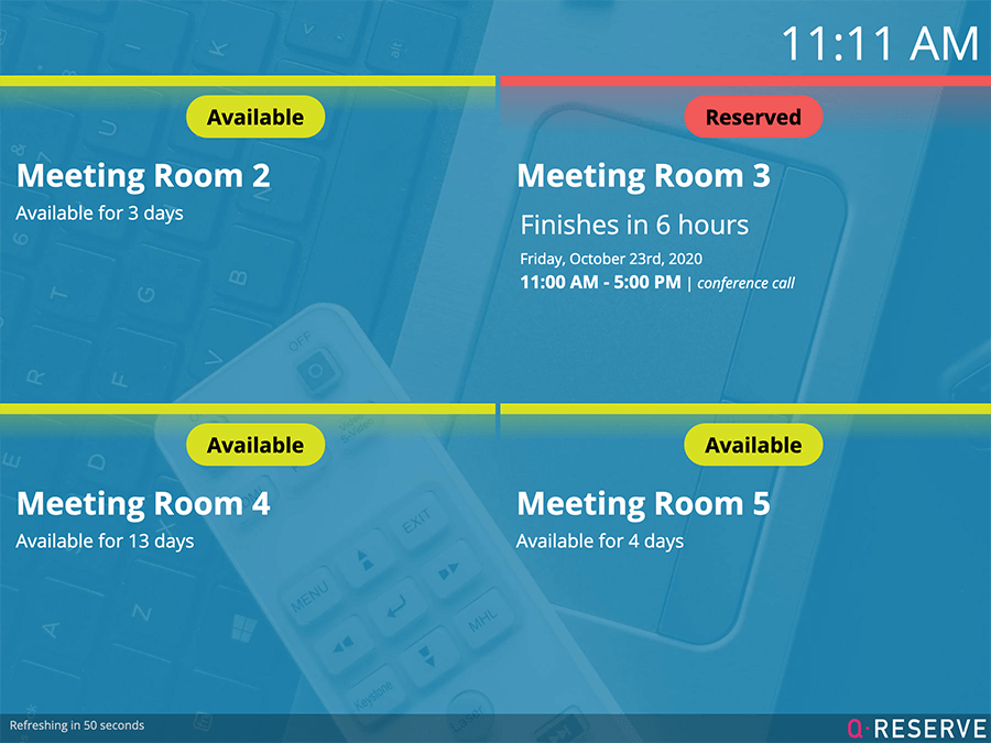 Meeting room and desk scheduling